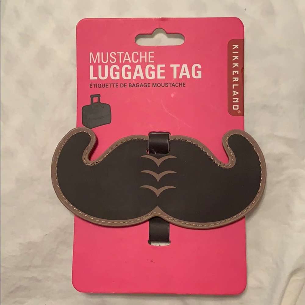 NWT Mustache Luggage Tag